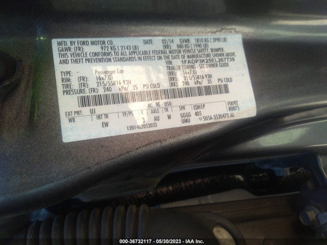 Ford FOCUS SE 2014 1FADP3K25EL267739 Image 10