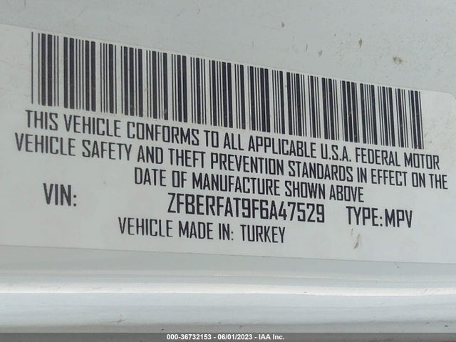 RAM Promaster City Cargo Van Tradesman 2015 ZFBERFAT9F6A47529 Image 9
