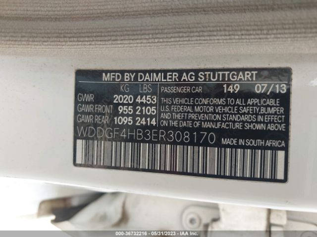 WDDGF4HB3ER308170 Mercedes-Benz C-class C 250