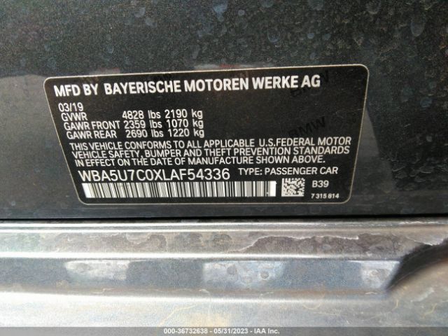 WBA5U7C0XLAF54336 BMW 3 Series M340i