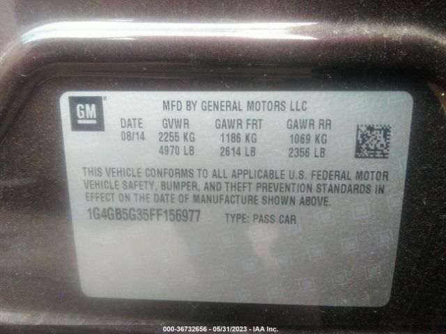 1G4GB5G35FF156977 Buick Lacrosse Leather