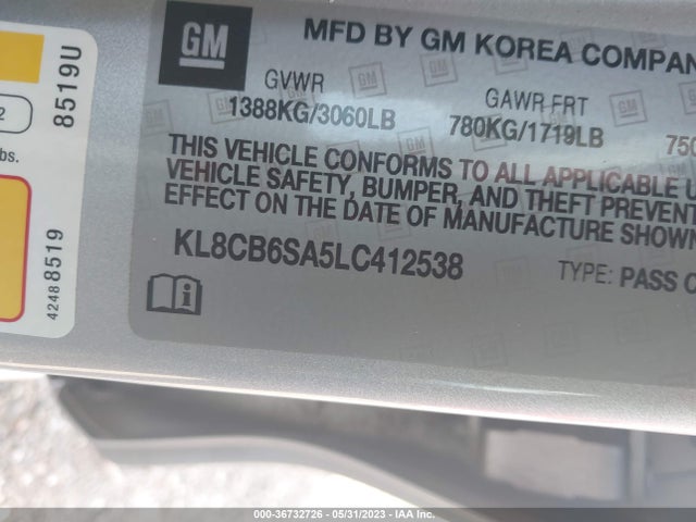 Chevrolet SPARK LS 2020 KL8CB6SA5LC412538 Image 11