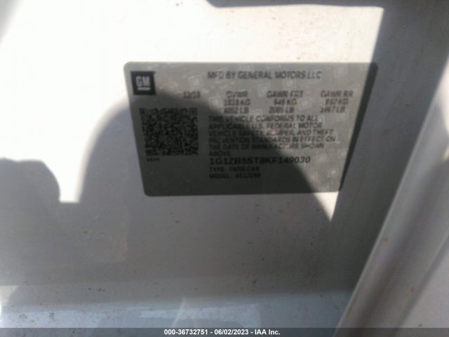 Chevrolet MALIBU LS 2019 1G1ZB5ST8KF149030 Image 10