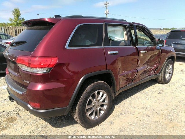 2016 JEEP GRAND CHEROKEE LIMITED VIN: 1C4RJFBG4GC361130