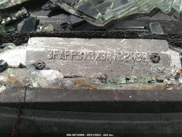 2003 FORD FOCUS ZX3 VIN: 3FAFP313X3R132838
