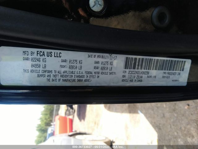 2C3CDZAG9JH202290 Dodge Challenger Sxt Plus