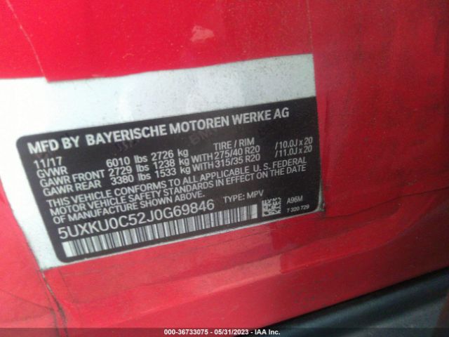 5UXKU0C52J0G69846 BMW X6 Sdrive35i