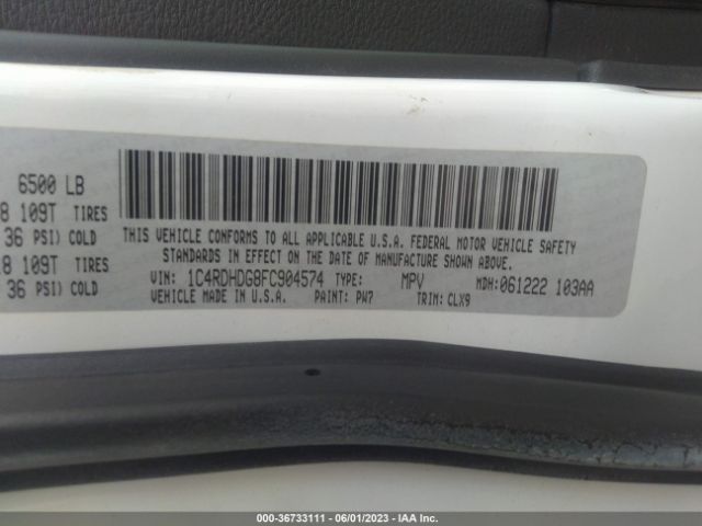1C4RDHDG8FC904574 Dodge DURANGO LIMITED