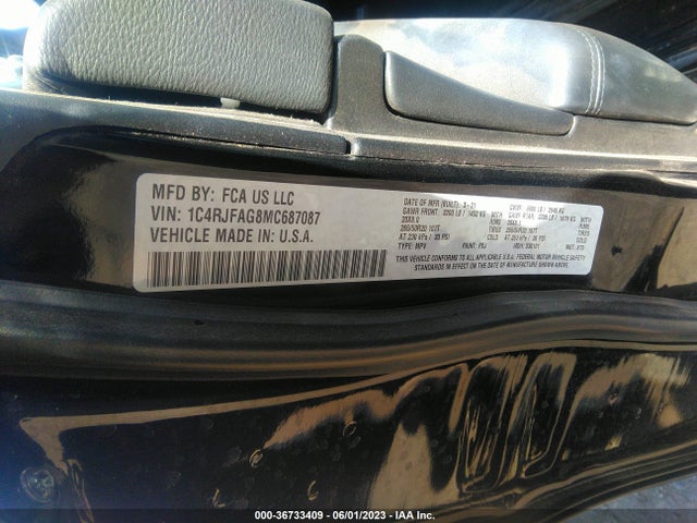 1C4RJFAG8MC687087 Jeep Grand Cherokee Laredo X