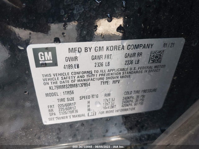 Chevrolet Trailblazer Ls 2021 KL79MMS20MB132054 Image 9