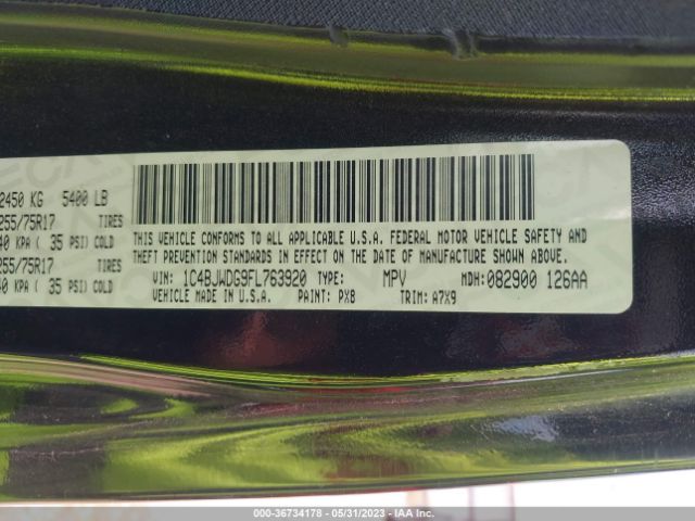1C4BJWDG9FL763920 Jeep Wrangler Unlimited Sport