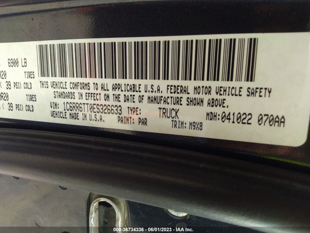 1C6RR6TT0ES326633 RAM 1500 Big Horn