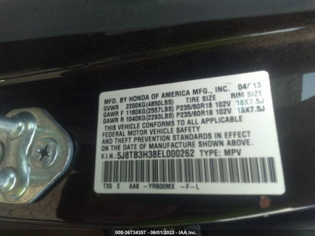 5J8TB3H38EL000262 Acura RDX