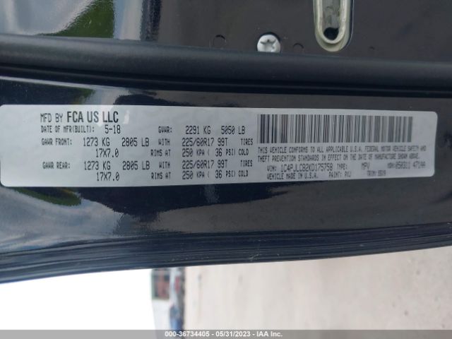 1C4PJLCB2KD175758 Jeep Cherokee Latitude