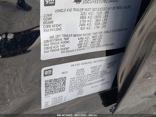Chevrolet Silverado 1500 Rst 2021 1GCUYEED2MZ346930 Image 9