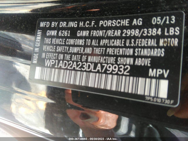 2013 PORSCHE CAYENNE WP1AD2A23DLA79932 Photo 8