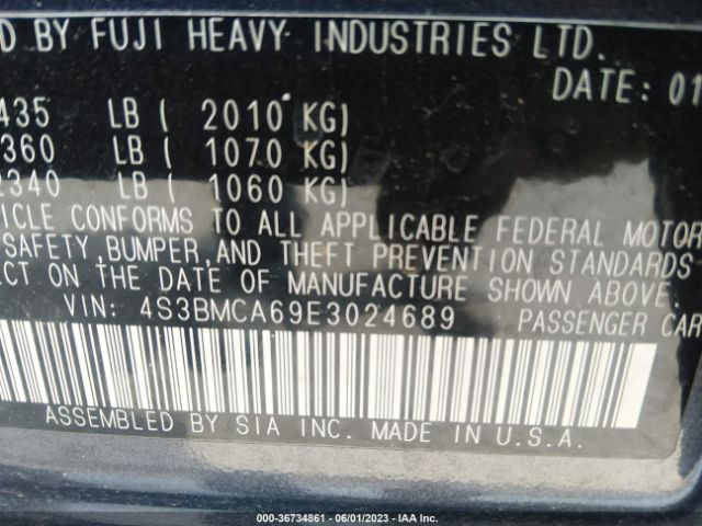 4S3BMCA69E3024689 Subaru Legacy 2.5i