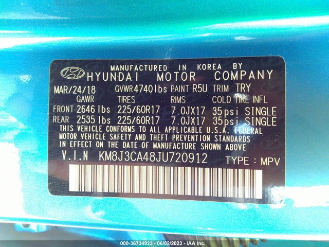 Hyundai TUCSON SEL 2018 KM8J3CA48JU720912 Image 9