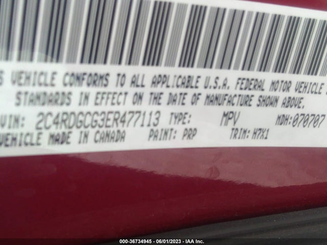 Dodge Grand Caravan Sxt 2014 2C4RDGCG3ER477113 Image 9