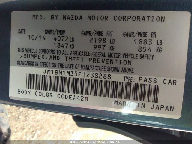 Mazda py 2015 JM1BM1M35F1238288 Image 28