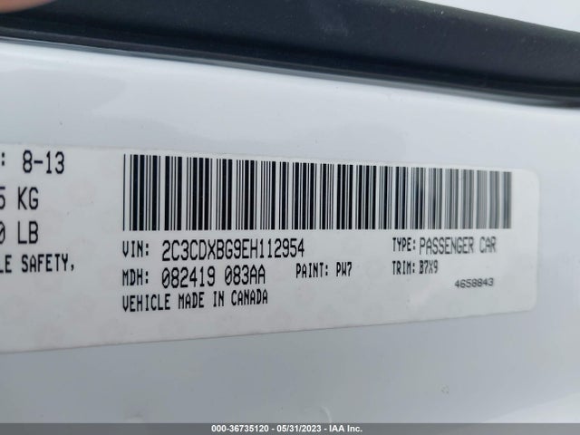 Dodge Charger Se 2014 2C3CDXBG9EH112954 Image 9