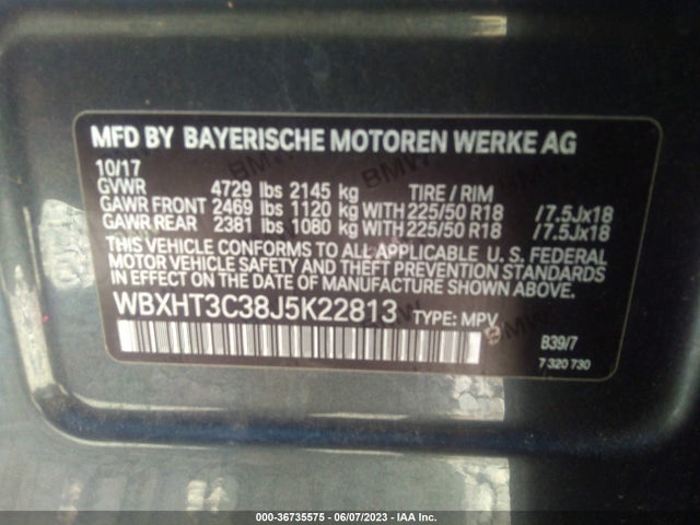 WBXHT3C38J5K22813 BMW X1 Xdrive28i