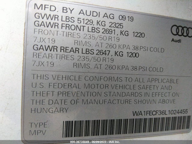WA1FECF36L1024455 Audi Q3 S Line Prestige
