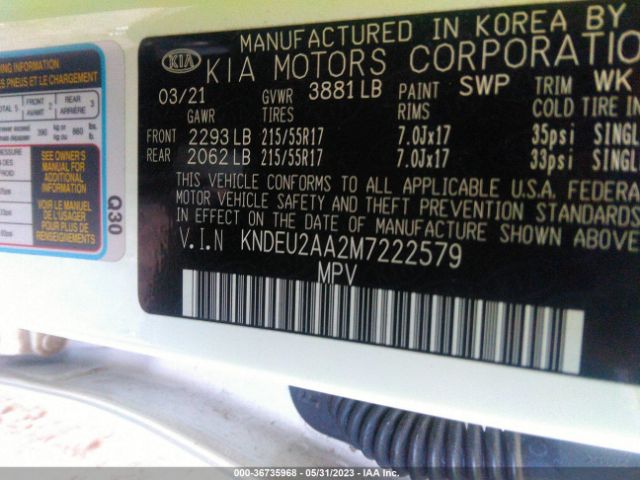 KNDEU2AA2M7222579 KIA SELTOS S