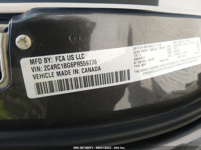 2C4RC1BG6PR559776 Chrysler Pacifica Touring L