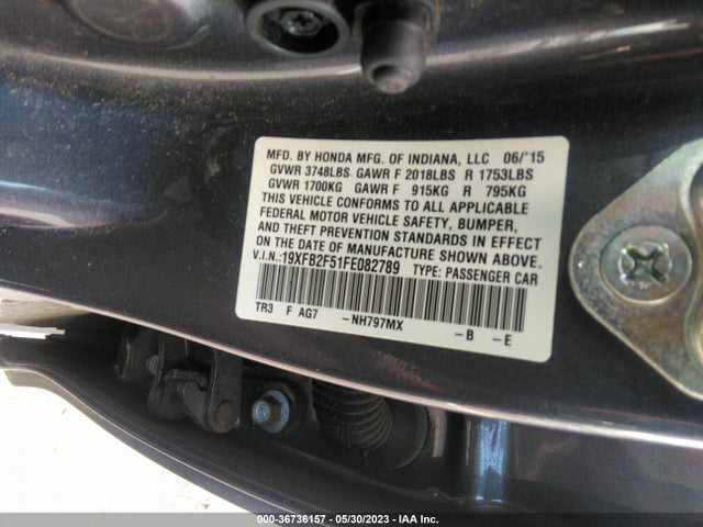 Honda Civic Sedan Lx 2015 19XFB2F51FE082789 Image 9