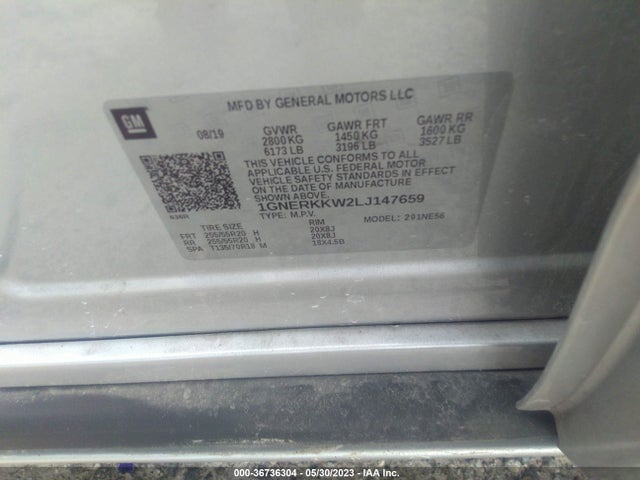 Chevrolet Traverse Premier 2020 1GNERKKW2LJ147659 Image 9