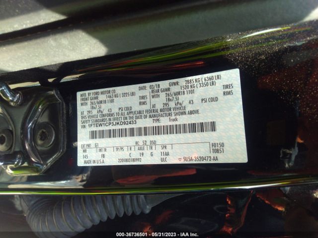 1FTEW1CP3JKD92433 Ford F-150 Xl/xlt/lariat