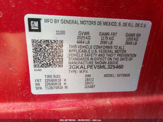 3GKALPEV5ML325460 GMC Terrain Slt