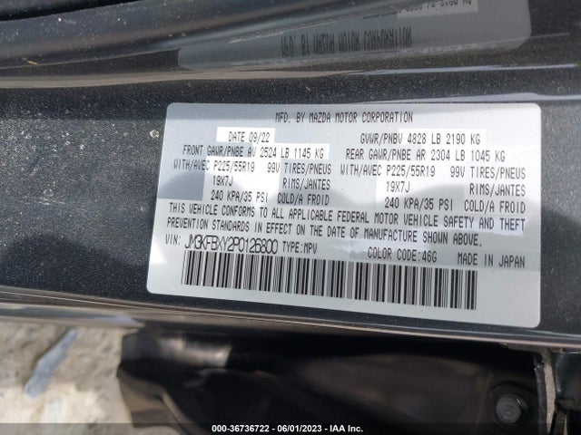 2023 MAZDA CX-5 2.5 TURBO SIGNATURE VIN: JM3KFBXY2P0126800