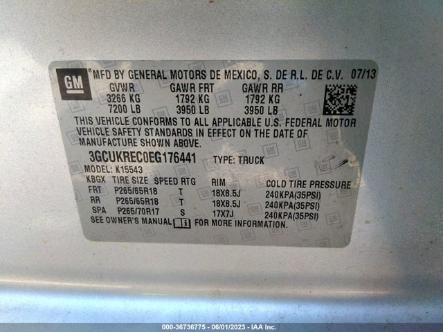 Chevrolet Silverado 1500 Lt 2014 3GCUKREC0EG176441 Image 9