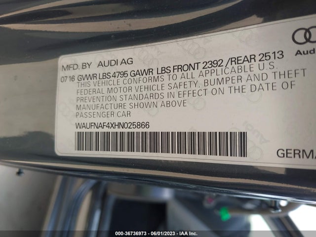 WAUFNAF4XHN025866 Audi A4 Prestige