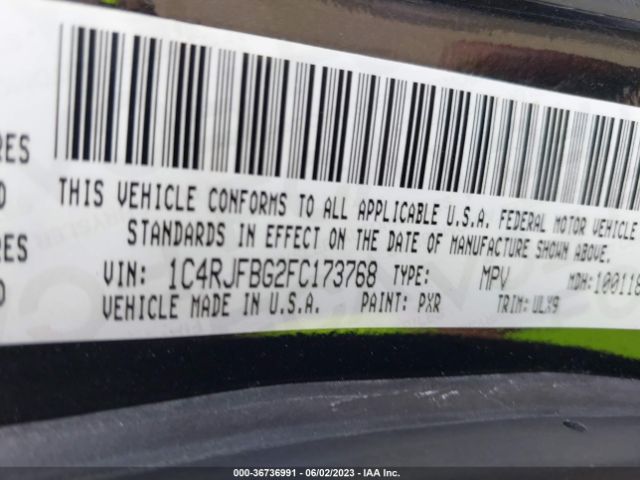 1C4RJFBG2FC173768 Jeep Grand Cherokee Limited