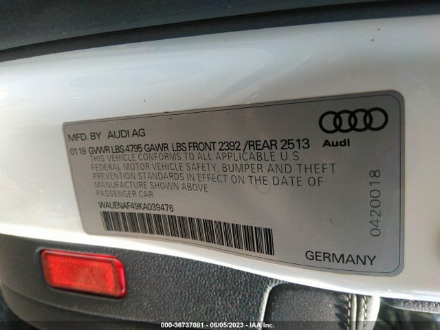 WAUENAF49KA039476 Audi A4 Premium Plus