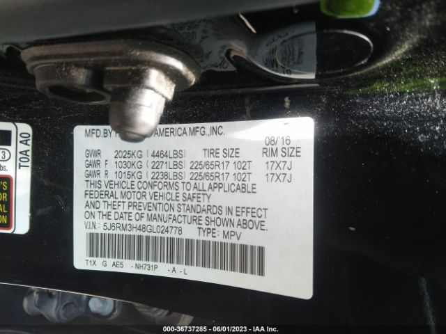 5J6RM3H48GL024778 Honda CR-V SE