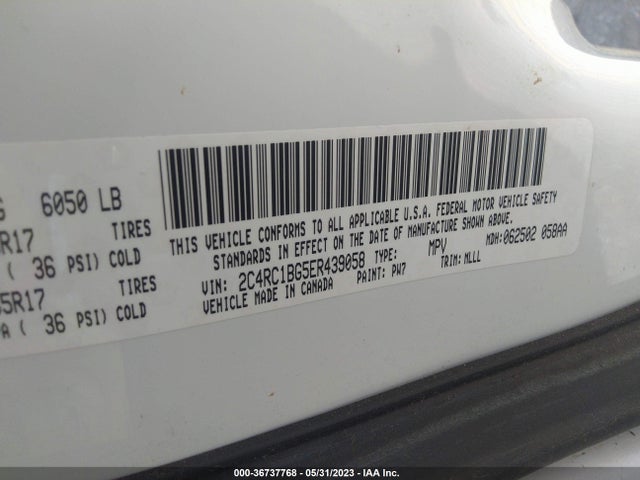 2C4RC1BG5ER439058 Chrysler Town & Country Touring
