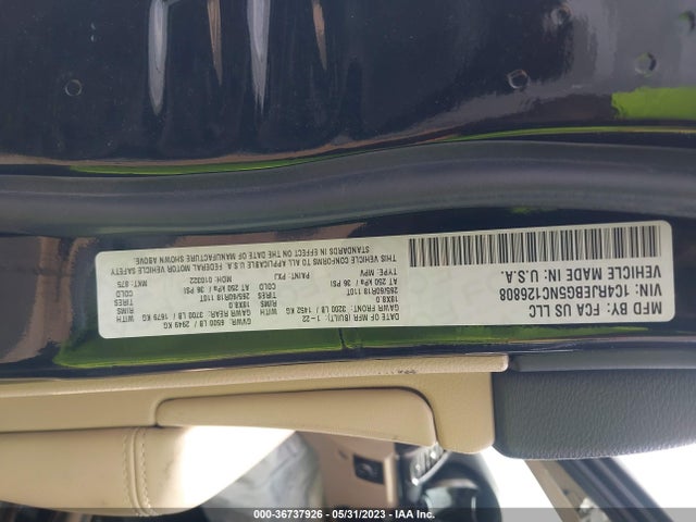 2022 Jeep Grand Cherokee, VIN: 1C4RJEBG5NC126808