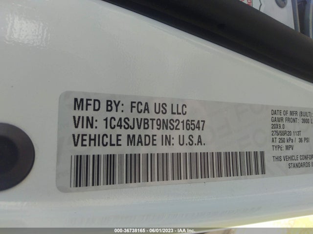 2022 Jeep Wagoneer, VIN: 1C4SJVBT9NS216547