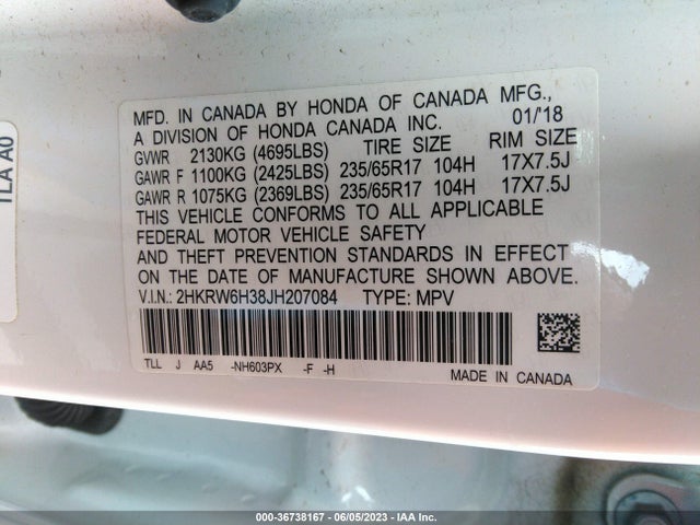 Honda CR-V LX 2018 2HKRW6H38JH207084 Image 9