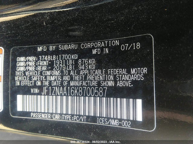 2019 Toyota 86, VIN: JF1ZNAA16K8700587