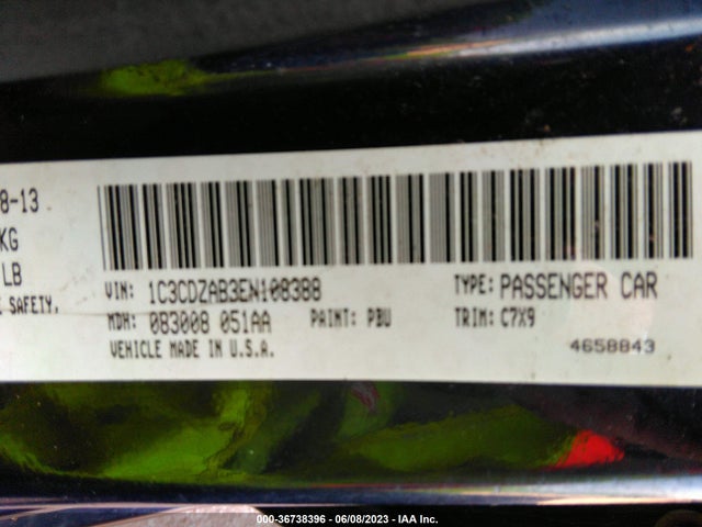 Dodge AVENGER SE 2014 1C3CDZAB3EN108388 Image 11