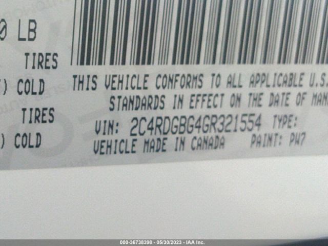 2C4RDGBG4GR321554 Dodge Grand Caravan Se