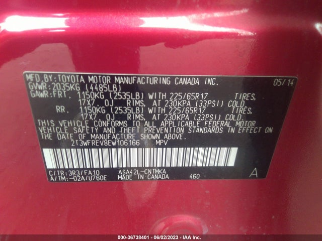 Toyota Rav4 Xle 2014 2T3WFREV8EW106166 Image 11