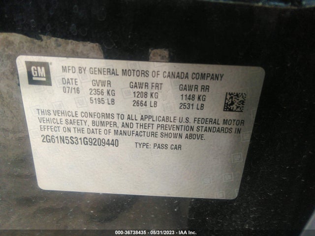 2G61N5S31G9209440 Cadillac Xts Luxury Collection