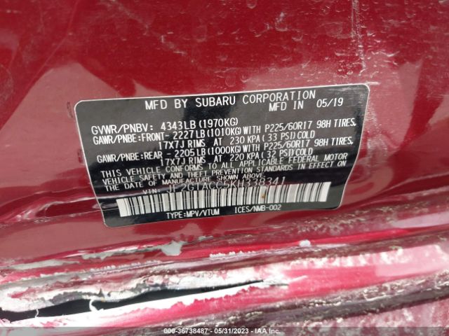JF2GTACC5KH338341 Subaru Crosstrek Premium