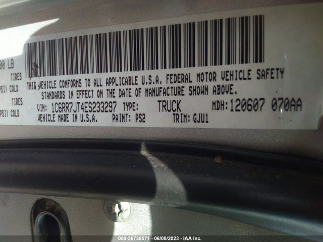 1C6RR7JT4ES233297 RAM 1500 Laramie